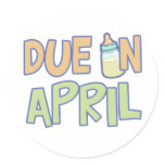 Due In April stickers
