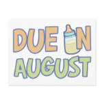 Due In August postcards