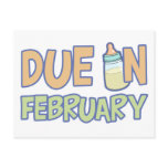 Due In February postcards