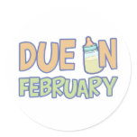Due In February stickers