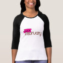 due in february t-shirts by flauntit due in february t-shirts