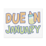 Due In January postcards