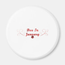 Due In January Refrigerator Magnet