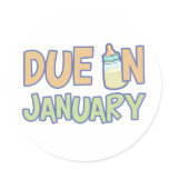 Due In January stickers