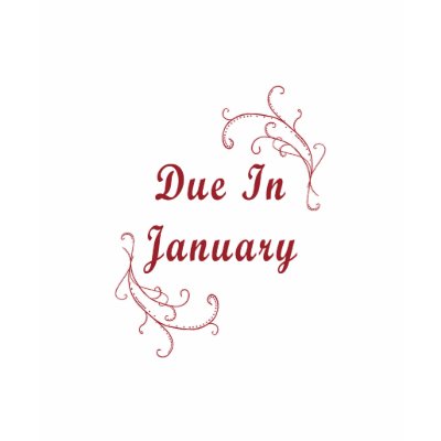 Due In January T Shirt by MissMissyLue