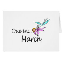 Due In March (Baby/Stork) cards by CelebrationZazzle Due In March (Baby/Stork) cards