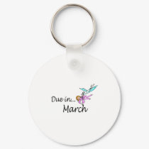 Due In March (Baby/Stork) keychains by CelebrationZazzle Due In March (Baby/Stork) keychains