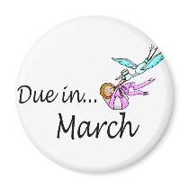 Due In March (Baby/Stork) magnets by CelebrationZazzle Due In March (Baby/Stork) magnets