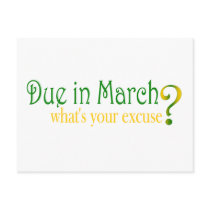 Due In March postcards