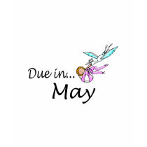 Due In May (Baby/Stork) t-shirts by CelebrationZazzle Due In May (Baby/Stork) t-shirts