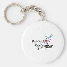 Due In September (Baby/Stork) Key Chains