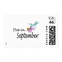 Due In September (Baby/Stork) postage by CelebrationZazzle Due In September (Baby/Stork) postage