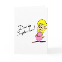 Due In September (Pregnant Mom) cards by TeeZazzle Due In September (Pregnant Mom) cards