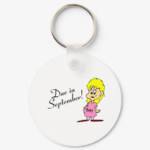 Due In September (Pregnant Mom) keychains