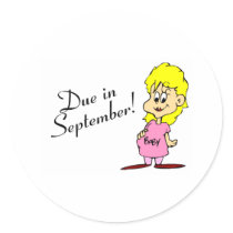 Due In September (Pregnant Mom) stickers by TeeZazzle Due In September (Pregnant Mom) stickers