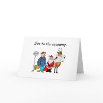 Due To The Economy Santa cards by CelebrationZazzle Due To The Economy Santa cards