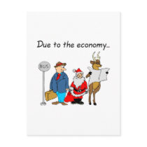 Due To The Economy Santa postcards by CelebrationZazzle Due To The Economy Santa postcards