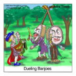 Dueling Banjoes Funny Cartoon Poster by Rick Londo posters