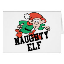 Duende travieso del navidad tarjetas