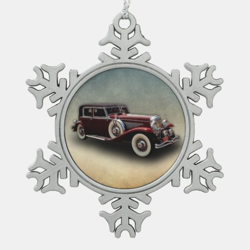 duesenberg duesy model j classic car snowflake pewter duesenberg duesy model j classic car snowflake pewter