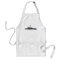 Duesseldorf town center of skyline apron