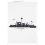 Duesseldorf town center of skyline cards