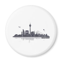 Duesseldorf town center of skyline fridge magnets