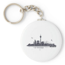 Duesseldorf town center of skyline keychains