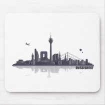Duesseldorf town center of skyline mousepad