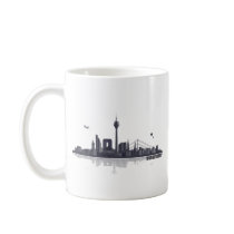 Duesseldorf town center of skyline mugs