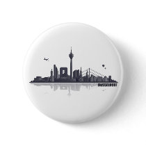 Duesseldorf town center of skyline pins