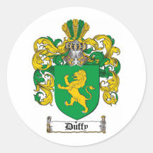 DUFFY FAMILY CREST -  DUFFY COAT OF ARMS STICKERS