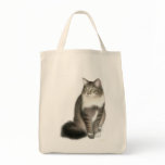 Duffy the Maine Coon Cat Grocery Tote Tote Bag