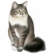 Duffy the Maine Coon Cat Ornament Cut Out