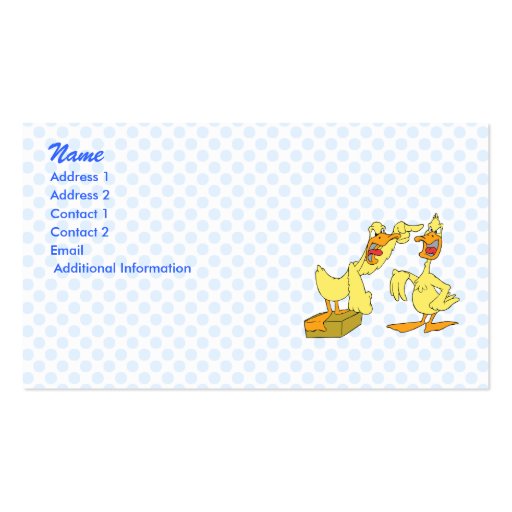 Dug & Dag Duck Business Card