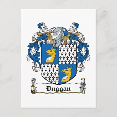 Duggan Family Crest Post Cards by coatsofarms