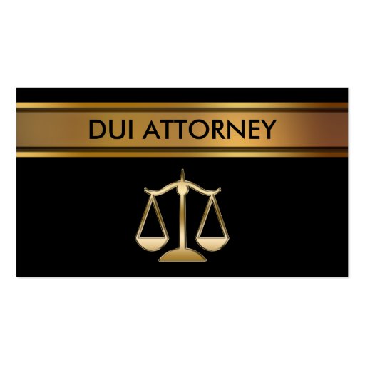 DUI Attorney Business Cards (front side)