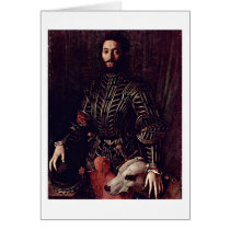 Duke Of Urbino By Angelo Bronzino Card