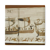 Duke William and his fleet cross Pevensey Fridge Magnet