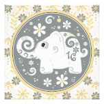 Dulce floral del elefante invitación de 16 cumplea