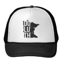 Duluth, Minnesota trucker hat with mesh and map
