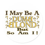 "DUMB BLOND" STICKER