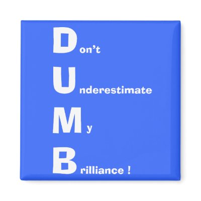 DUMB (white) Magnet by nemos1271