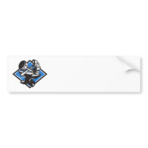 Dumbbell Sledgehammer and Anvil Retro Bumper Sticker