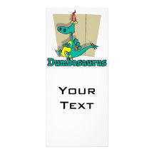 Dumbosaurus Dino Cartoon Rack Card Design