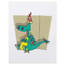 Dumbosaurus Dunce Dinosaur Cartoon Flyer