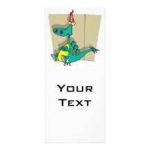 Dumbosaurus Dunce Dinosaur Cartoon Rack Card Template