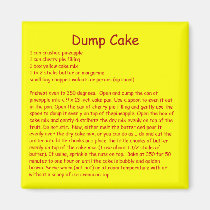 Dump Cake Recipe on a Refrigerator Magnet magnets