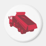 dump dumper truck dumping load rear fridge magnets