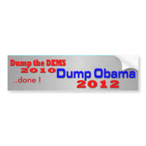 Dump Obama 2012 Bumper Stickers